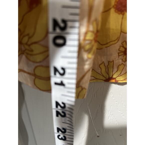 FREE PEOPLE Miss Daisy Cotton Printed Top Multicolor Petite S A001778 - Picture 8 of 12